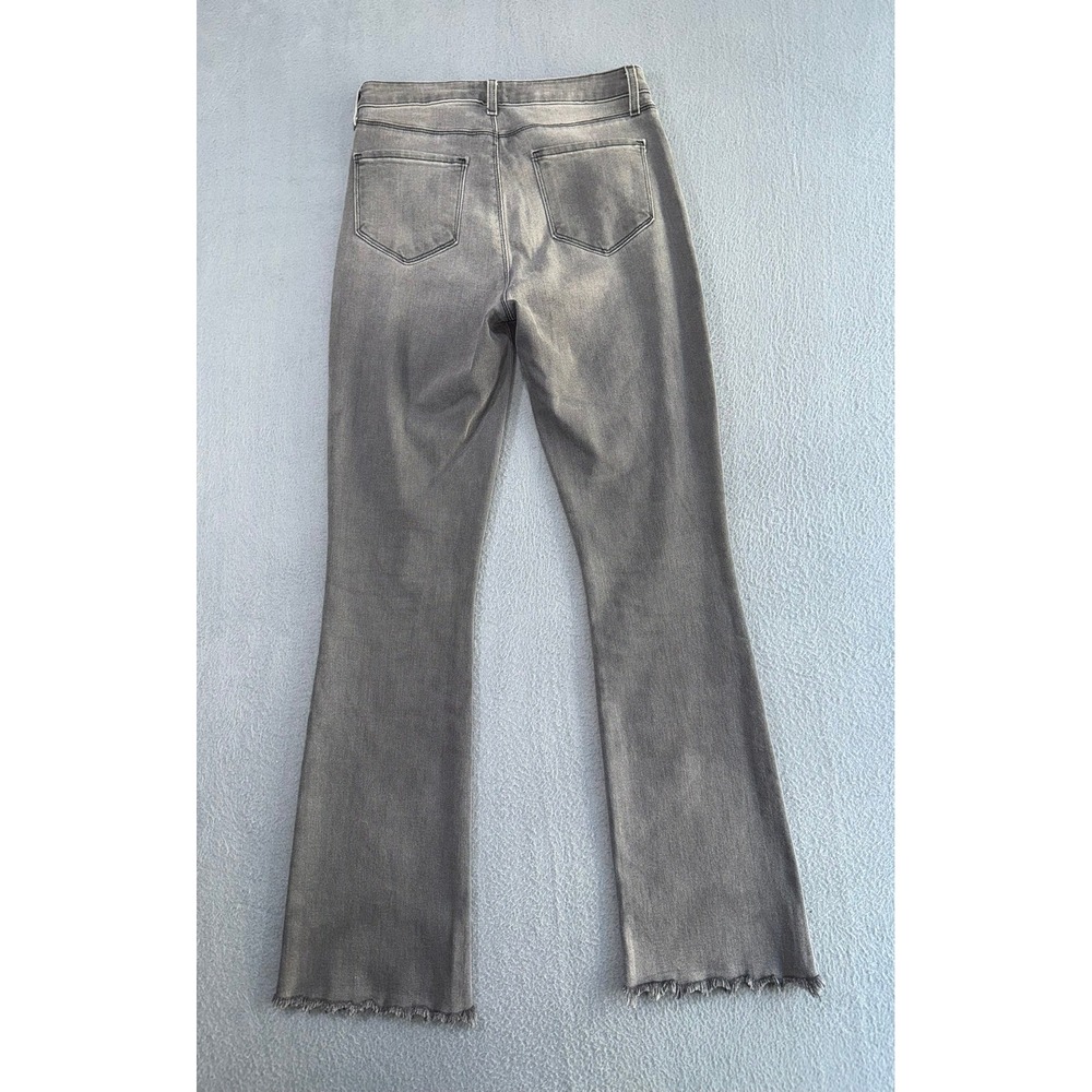 L'AGENCE Ruth Straight High Rise Jeans Vintage Grey Raw Hem Size 27 2649CSNR - Picture 3 of 7